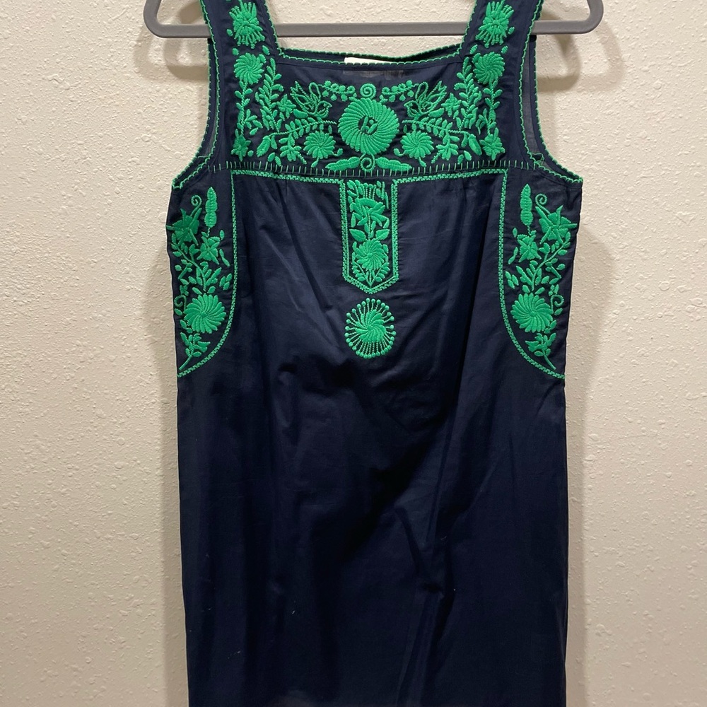 Elegant Black and Green Embroidered Women's Top